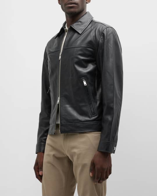 Theory lambskin leather 2025 jacket