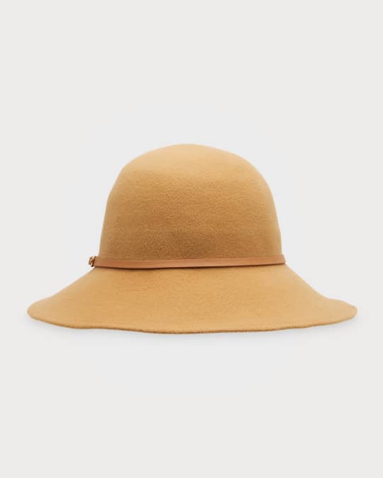 Wool Felt Fedora With Buckled Leather Band