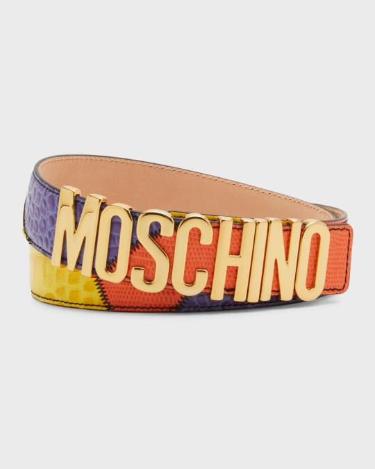 Logo Belt Moschino Multicolor Belt Moschino Multicolor Logo  display picture 3