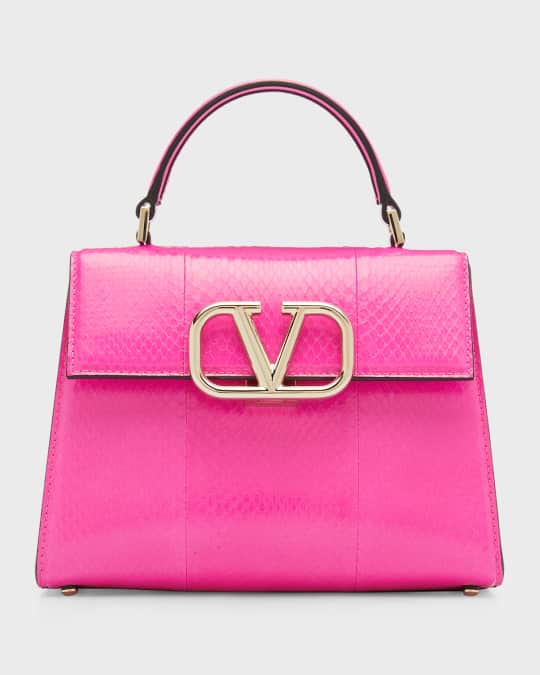Valentino Garavani VSLING Small Snakeskin Top Handle Bag Neiman Marcus