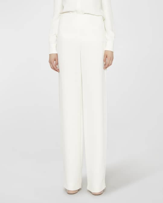 Valentino Garavani Cady Couture Straight-Leg Silk Pants