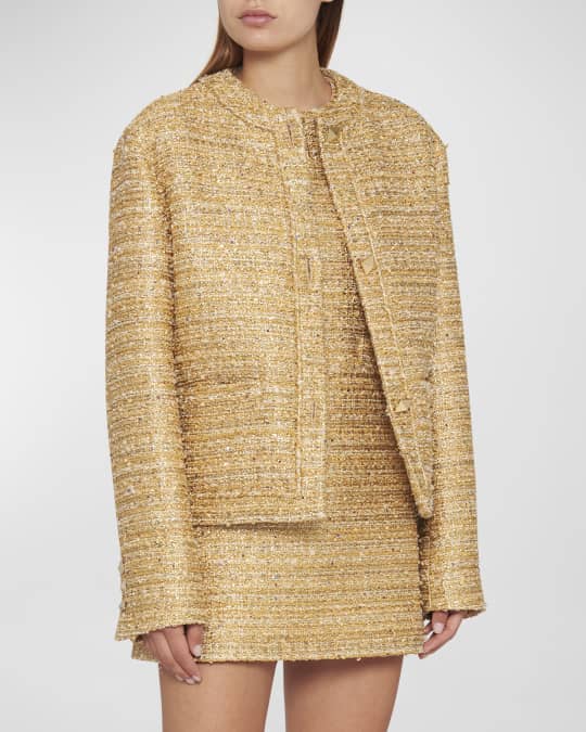 Embellished Gold Tweed Jacket