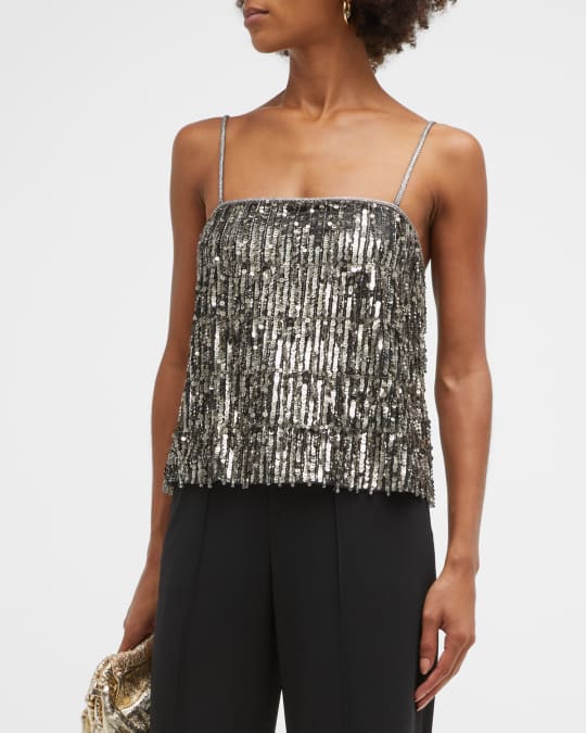 Louis Vuitton Sequin Stripes Knit Tank Top