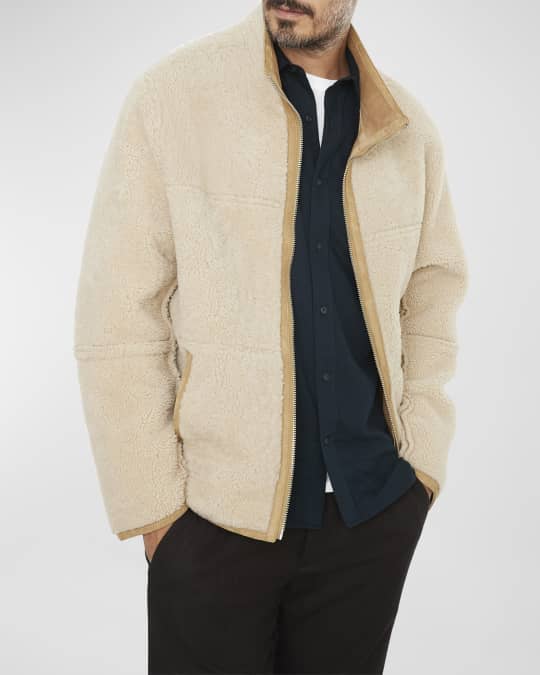 Vince mens shearling jacket discount