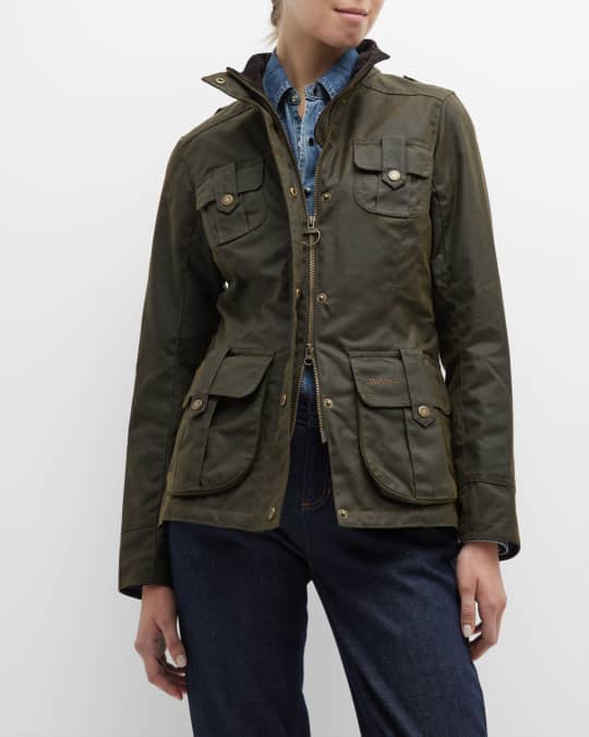 Barbour Winter Defence Wax Jacket Neiman Marcus
