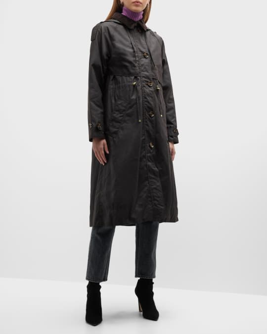 Mara Longline Wax Trench Coat