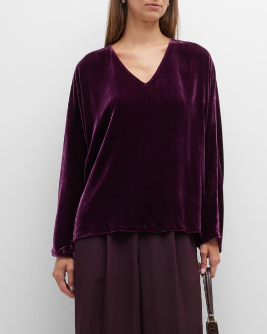 Eileen fisher cheap velvet tunic top