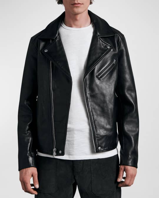 Rag & Bone Men's Buzz Leather Moto Jacket | Neiman Marcus