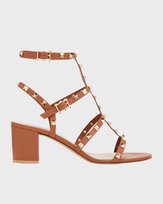Valentino Garavani Rockstud Caged Ankle Strap Sandals Neiman Marcus