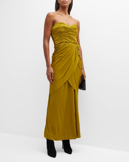 Proenza Schouler Pleated Bustier Evening Dress | Neiman Marcus