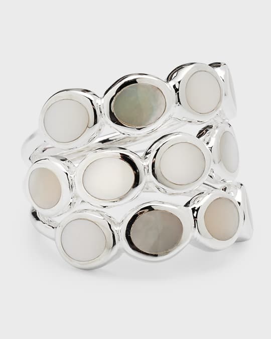 3-Band Tiny Ovals Ring in Sterling Silver 