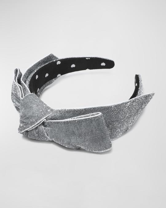 Lele Sadoughi Shirley Wide Knotted Bow Ribbon Headband  display picture 1