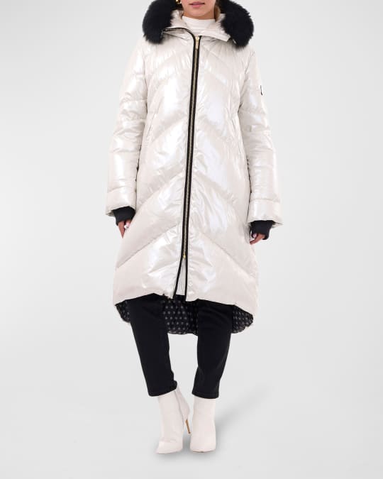 Gorski Long Apres-Ski Jacket w/ Detachable Lamb Fur Trim | Neiman Marcus