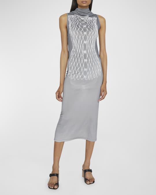 maison margiela midi dress MAISON MARGIELA Tulle Midi Dress