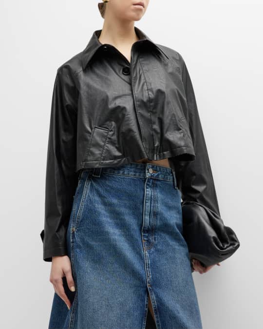 Oversized cropped puffer jacket, MM6 Maison Margiela