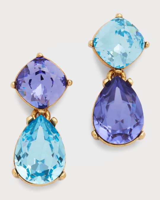 Oscar de la Renta Gallery Crystal Small Earrings Neiman Marcus