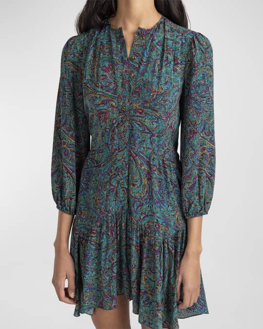 jordana mini dress Bardot Jordana Illusion Neckline Fringe Mini Dress