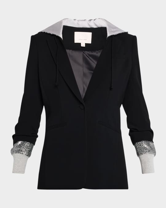Khloe Sequin Hooded Blazer