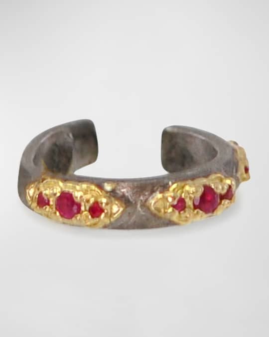 Armenta Scroll Ear Cuff w/ Rubies, Single Neiman Marcus