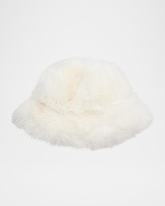 Jocelyn Oversized Faux Fur Bucket Hat | Neiman Marcus display picture 3