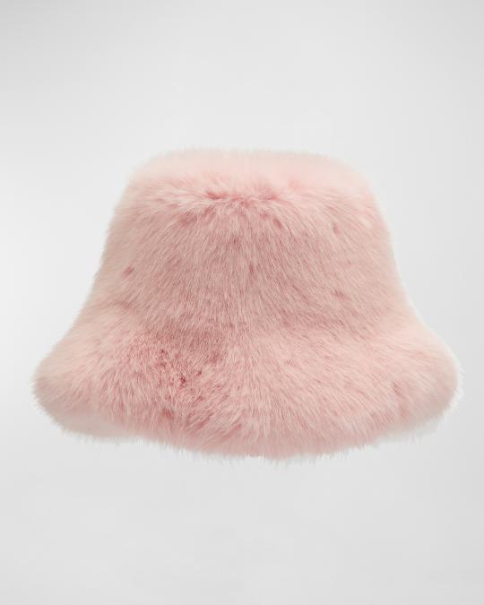 Jocelyn Faux Fur bucket hat in Light Gray Jocelyn Hats For Women | REVOLVE main image 3