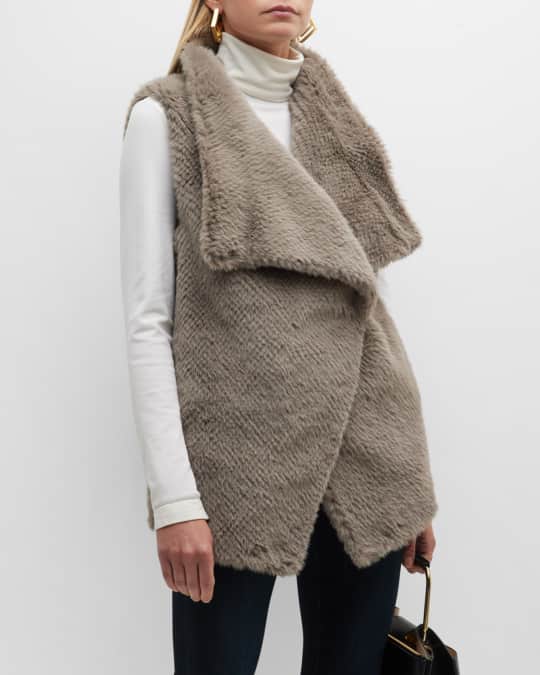 Neiman marcus faux fur vest online