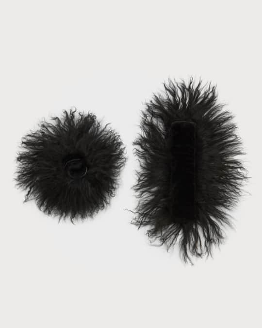 Gorski Mongolian Lamb Slap Cuffs Neiman Marcus