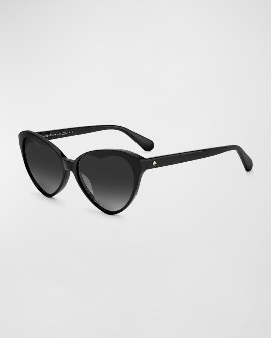 kate spade new york velma acetate butterfly heart sunglasses  display picture 1