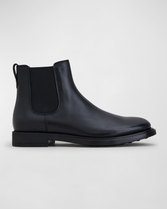 Tod s Men s Stivaletto Leather Chelsea Boots Neiman Marcus