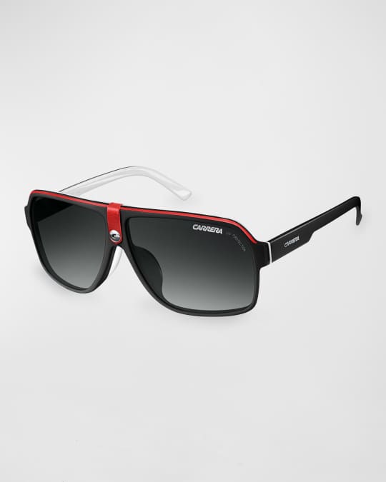 Carrera Men's 33/S Logo Tab Rectangle Sunglasses | Neiman Marcus