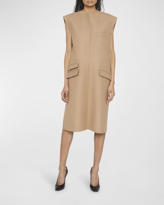 Maison Margiela Wool Tailored Shift Dress | Neiman Marcus
