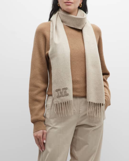 Max Mara Monogram Cashmere Wool Scarf Neiman Marcus