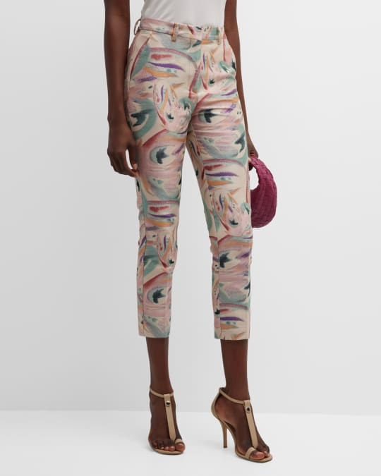 brocade cigarette pants Etro Butterfly Wings Brocade Cigarette Pant