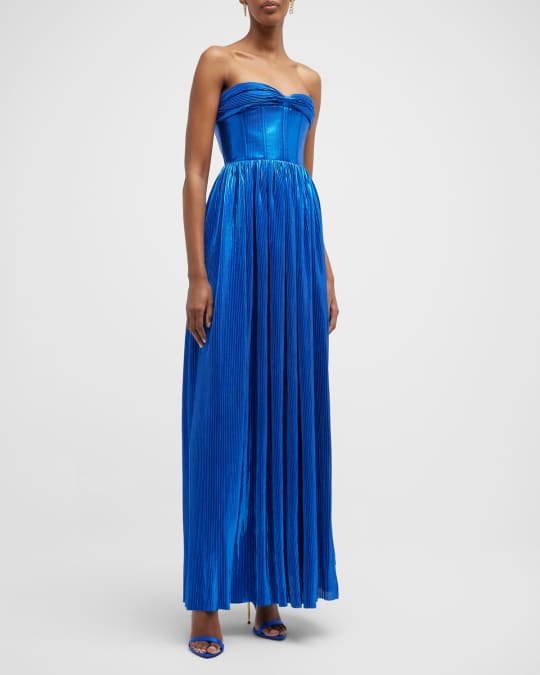 Bronx and Banco Florence Plisse Corset Gown | Neiman Marcus