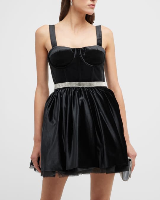 Bronx and banco velvet flare dress discount