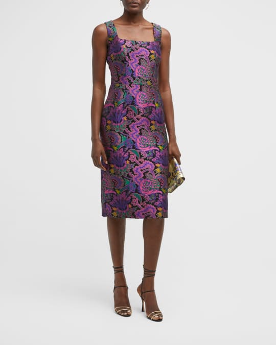Brocade sheath dress discount
