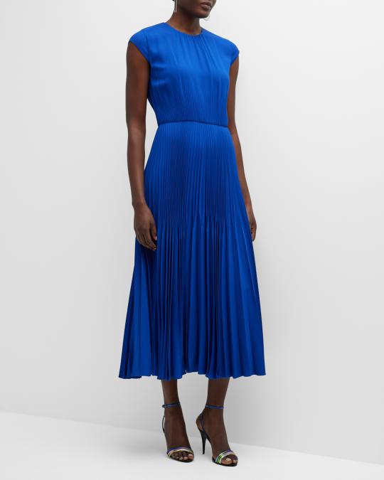 open lace back dress Jason Wu for Target Navy Striped Sleeveless Pleated Dress – SilkRoll