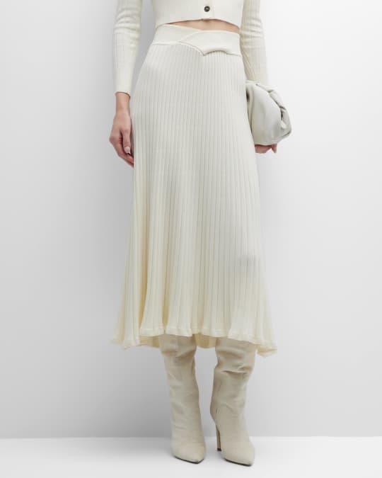 Celeste Wrap-Waist Knit Midi Skirt