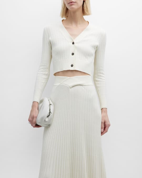 Lacey Cropped Knit Cardigan