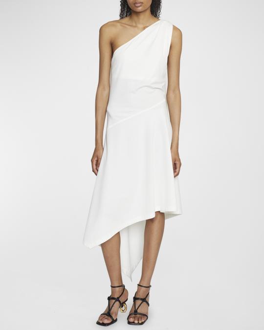 jw anderson one shoulder dress One Shoulder Midi Dress