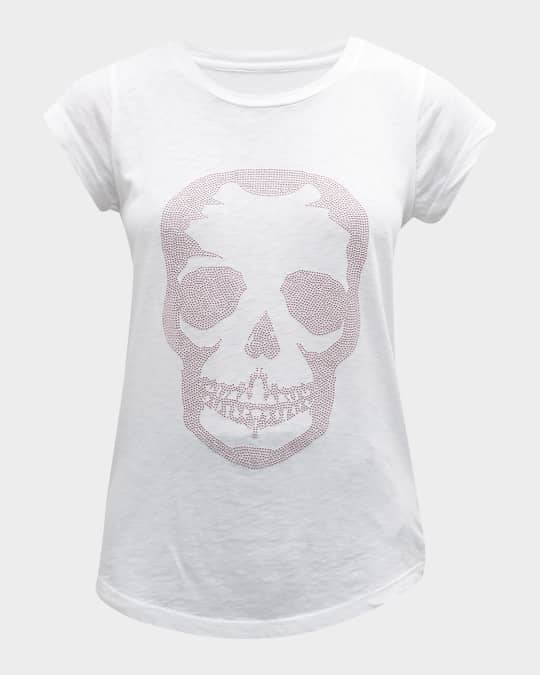 Skull Strass Short-Sleeve T-Shirt 