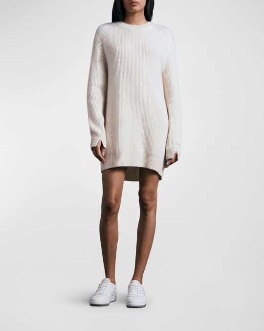Rag & Bone Pierce Ribbed Cashmere Sweater Dress | Neiman Marcus