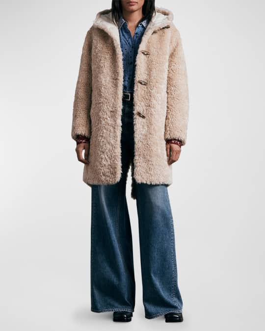 Rag Bone Iggy Faux Shearling Hooded Jacket Neiman Marcus