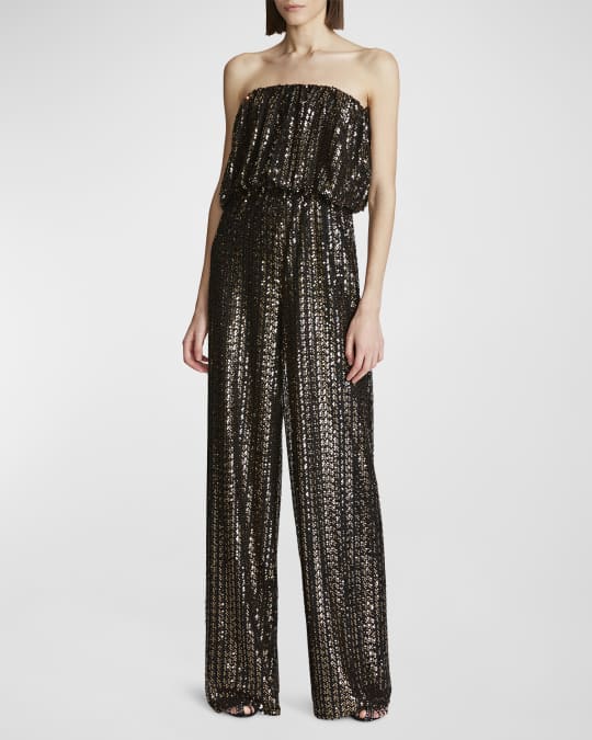 Halston pantsuit top
