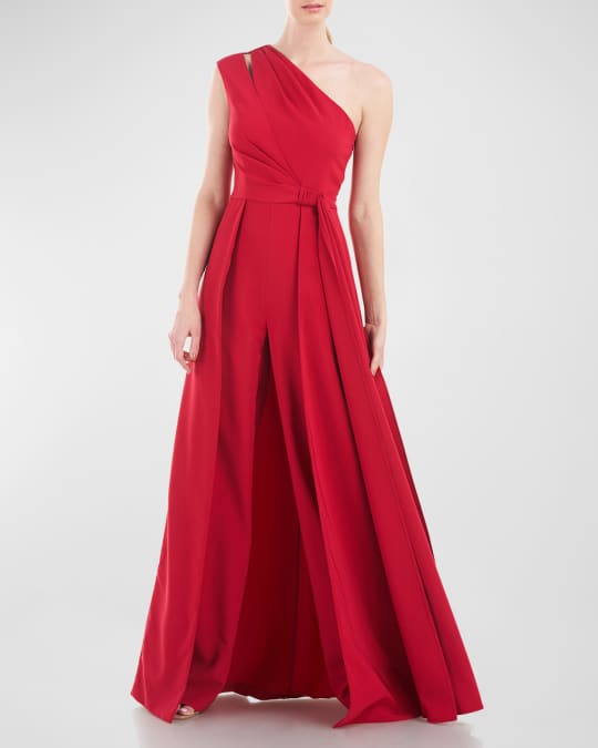 Kay unger one shoulder jumpsuit new arrivals