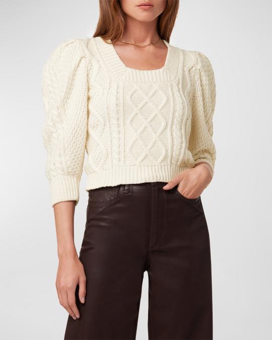 Ara Embellished Puff-Sleeve Sweater main image 1