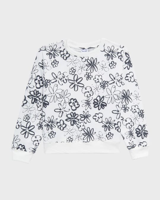 Splendid Girl's Elle FloralPrint Sweater, Size 714 Neiman Marcus