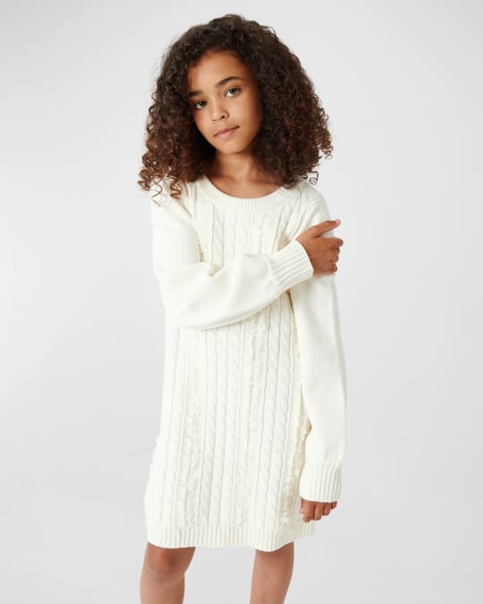 Girls cable online knit dress