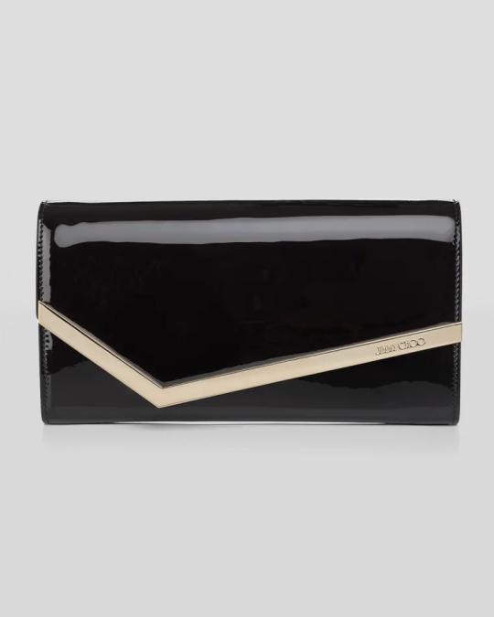 Jimmy Choo Emmie Flap Patent Leather Clutch Bag | Neiman Marcus