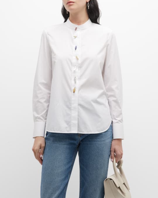 tory burch white beaded tunic